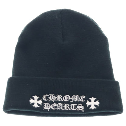 Chrome Hearts Watch Cap Logo Embroidery Acrylic Beanie Knit Cap Hat Black