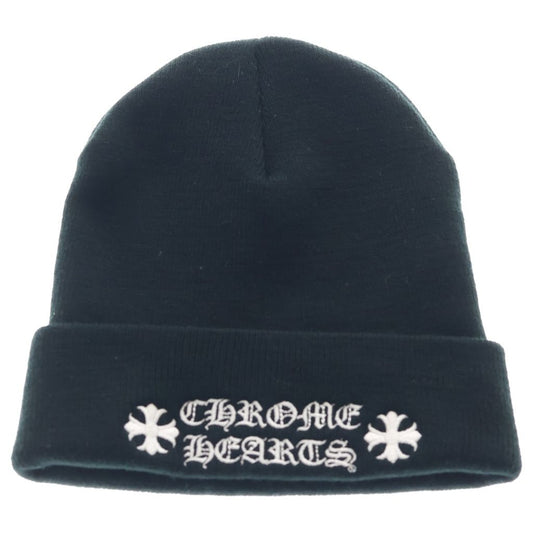 Chrome Hearts Watch Cap Logo Embroidery Acrylic Beanie Knit Cap Hat Black