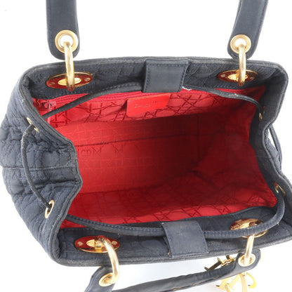 Dior Cannage Lady Dior Handbag Tote Leather Black — view 7