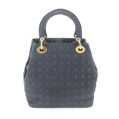 Dior Cannage Lady Dior Handbag Tote Leather Black — view 3
