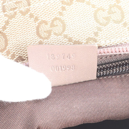 Gucci GG Canvas Leather Shoulder Bag Crossbody Hand Tote — view 8