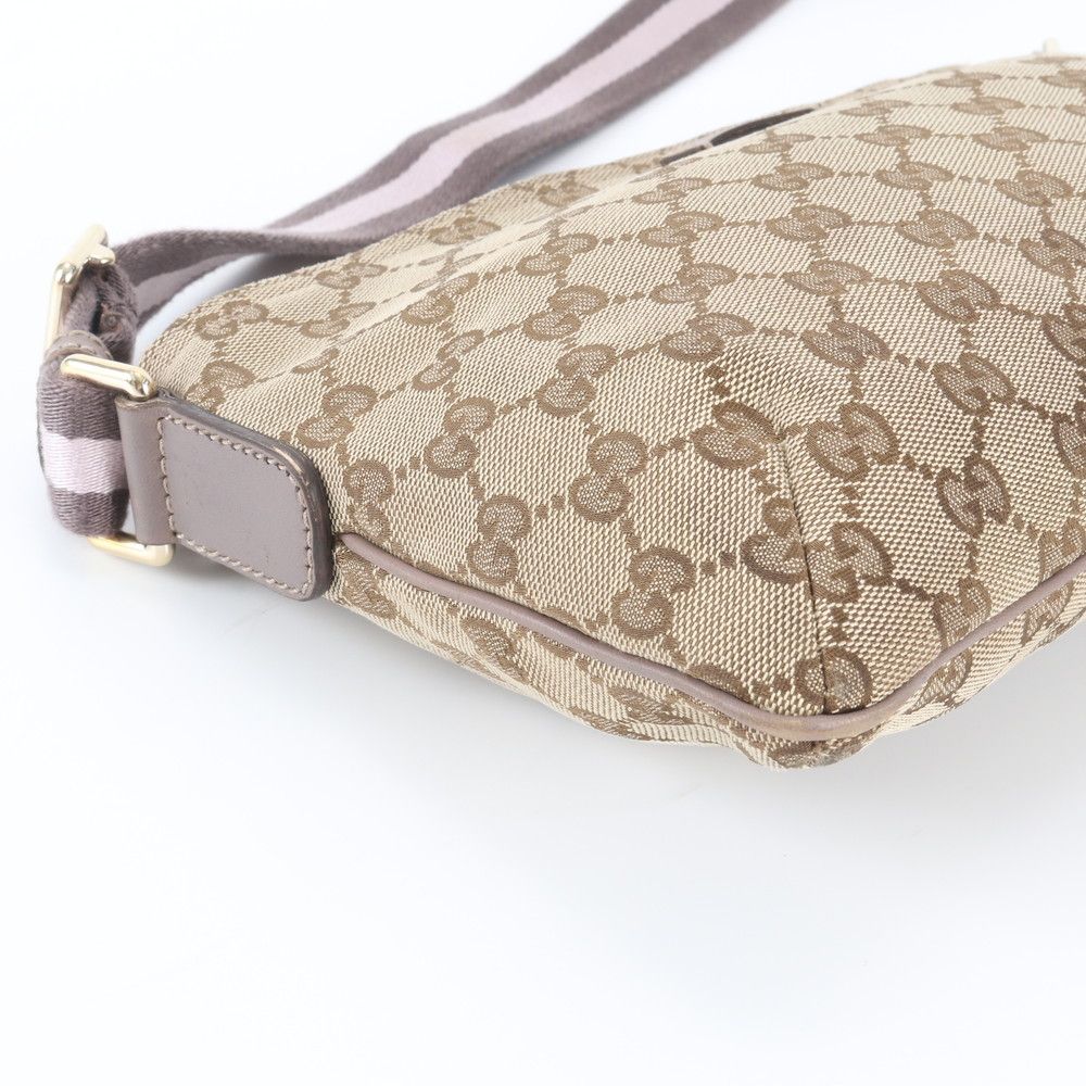 Gucci GG Canvas Leather Shoulder Bag Crossbody Hand Tote — view 5
