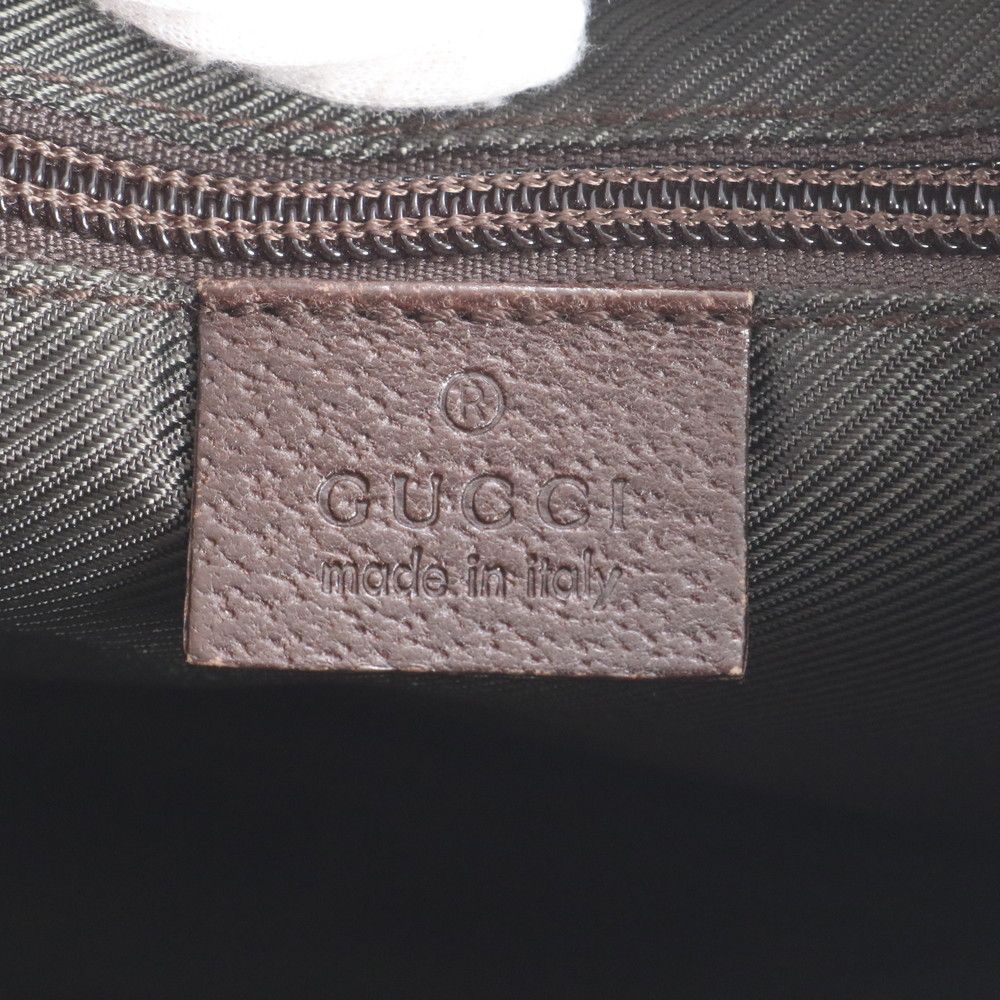 Gucci GG Canvas Leather Shoulder Bag Crossbody Hand Brown — view 8