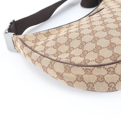 Gucci GG Canvas Leather Shoulder Bag Crossbody Hand Brown — view 6