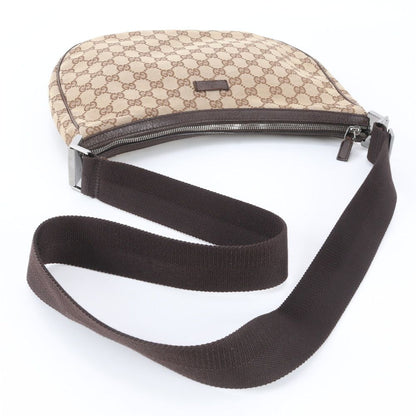 Gucci GG Canvas Leather Shoulder Bag Crossbody Hand Brown — view 3
