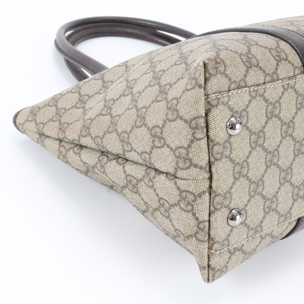 Gucci GG Supreme Leather Tote Shoulder Hand Brown — view 6