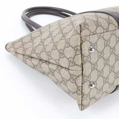 Gucci GG Supreme Leather Tote Shoulder Hand Brown — view 6