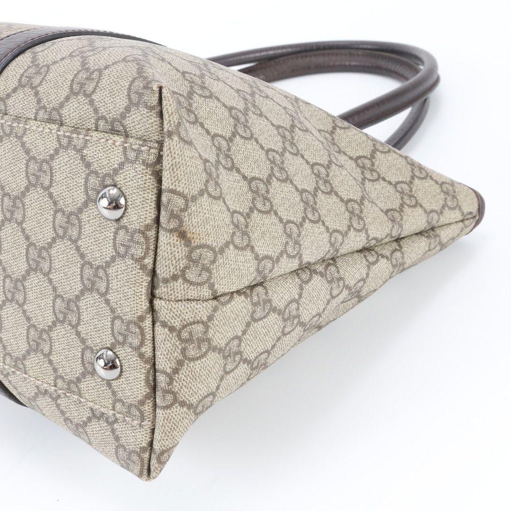 Gucci GG Supreme Leather Tote Shoulder Hand Brown — view 4