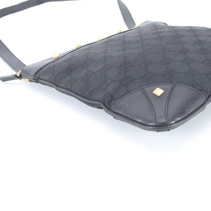 Gucci GG Canvas Studs Leather Shoulder Bag Crossbody Black — view 6