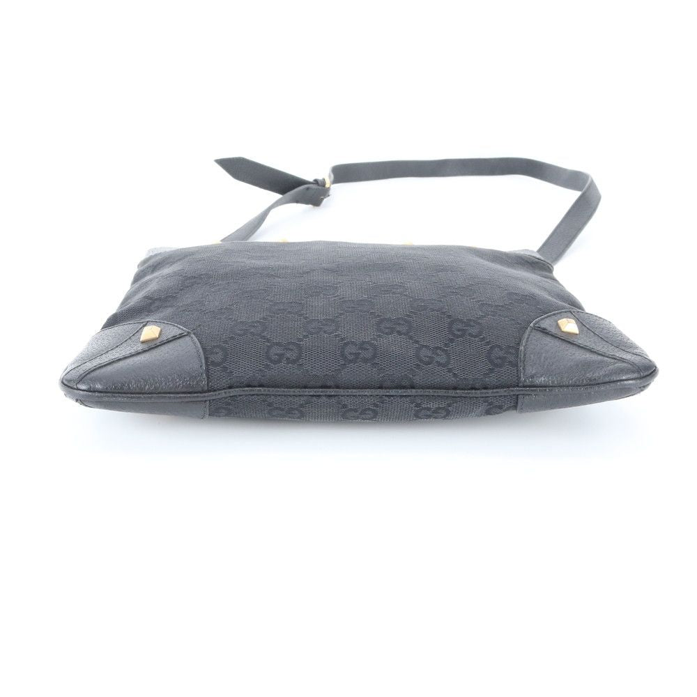 Gucci GG Canvas Studs Leather Shoulder Bag Crossbody Black — view 5