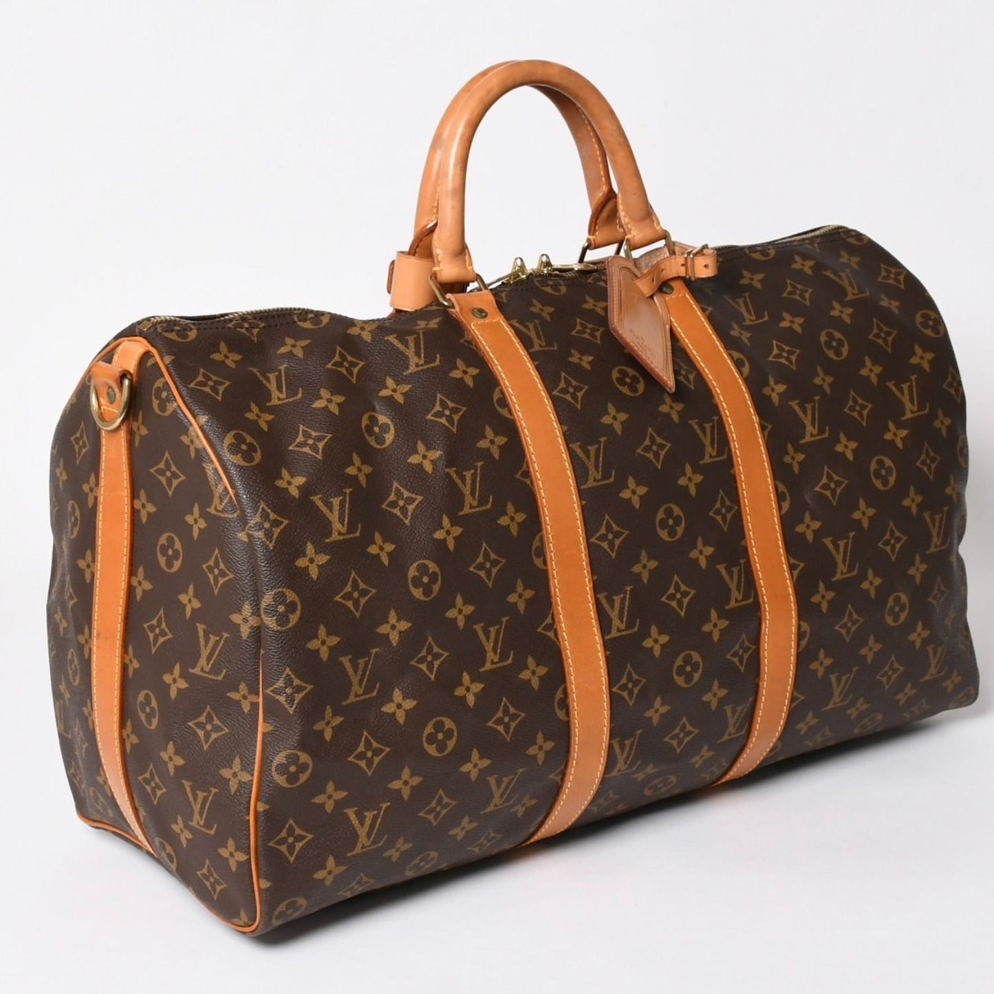 Louis Vuitton Keepall Bandouliere 50 Boston Bag Monogram Vachetta Leather — view 3