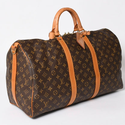 Louis Vuitton Keepall Bandouliere 50 Boston Bag Monogram Vachetta Leather — view 3