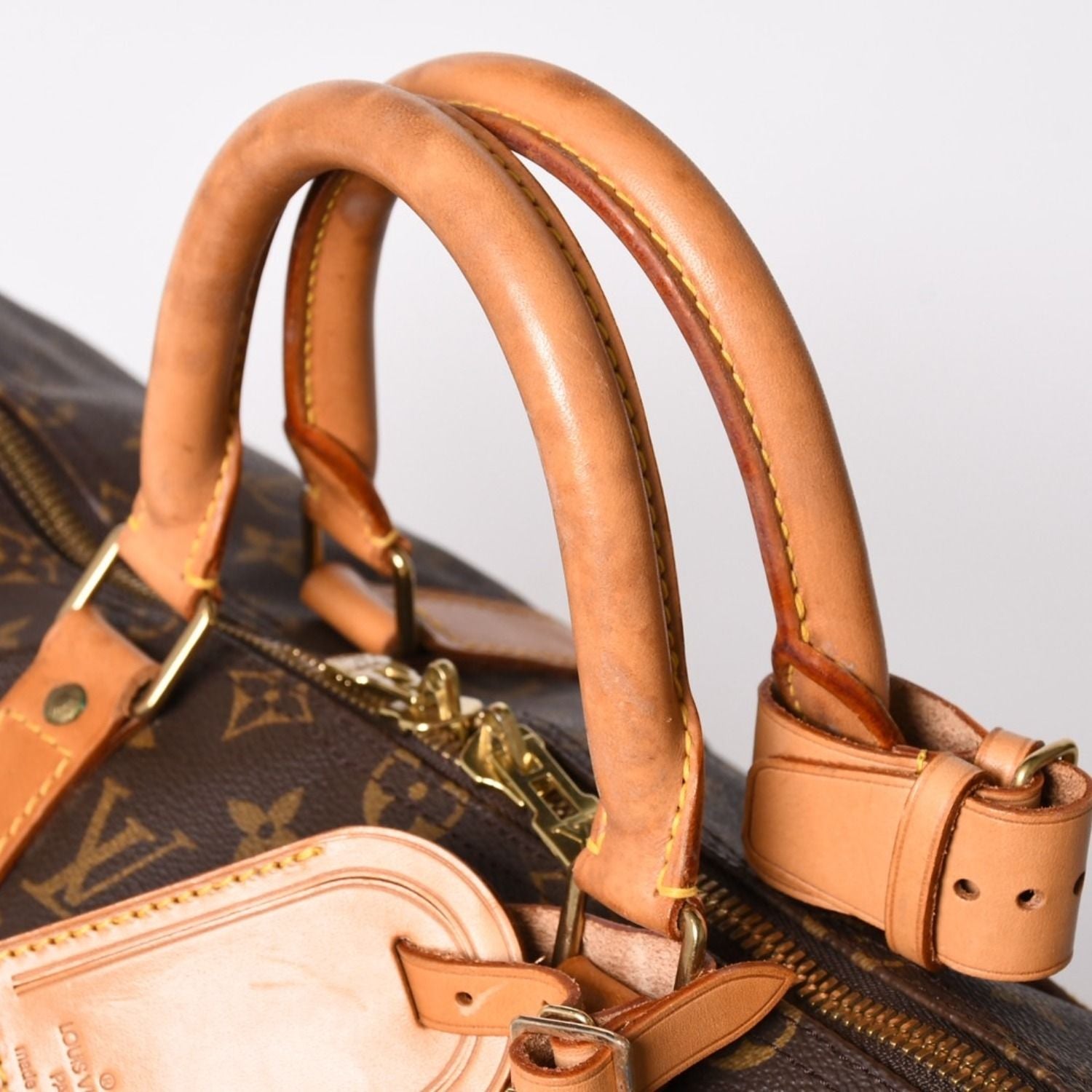 Louis Vuitton Keepall Bandouliere 50 Boston Bag Monogram Vachetta Leather — view 8