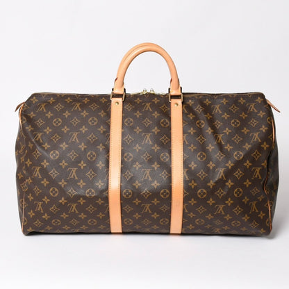 Louis Vuitton Keepall 55 Boston Bag Monogram Brown Gold — view 2