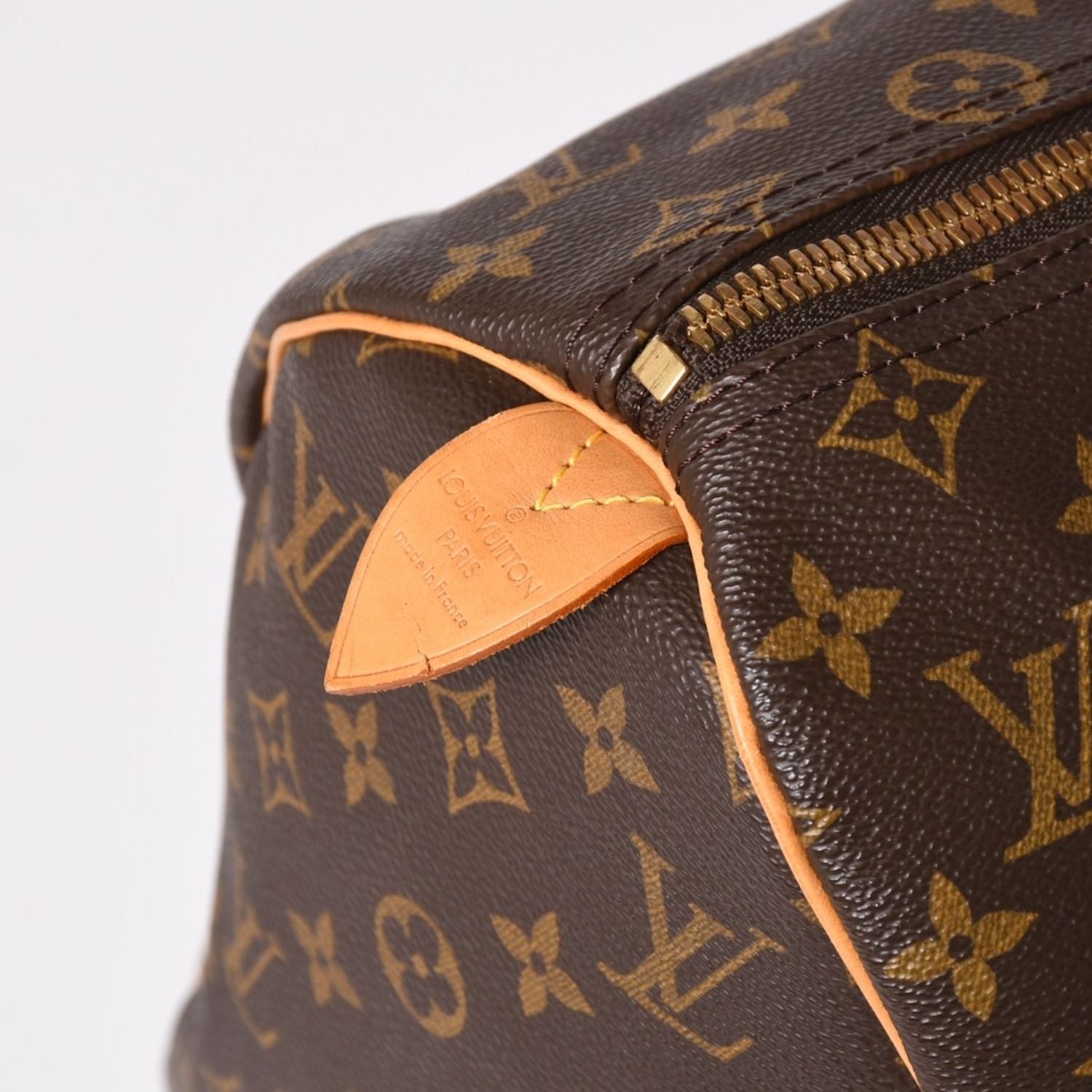 Louis Vuitton Monogram Keepall 45 Boston Bag Vachetta Leather Brown Gold — view 5