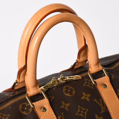 Louis Vuitton Monogram Keepall 45 Boston Bag Vachetta Leather Brown Gold — view 6