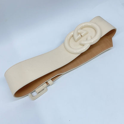 Gucci White GG Belt Jersey Sleeve Dress — view 7