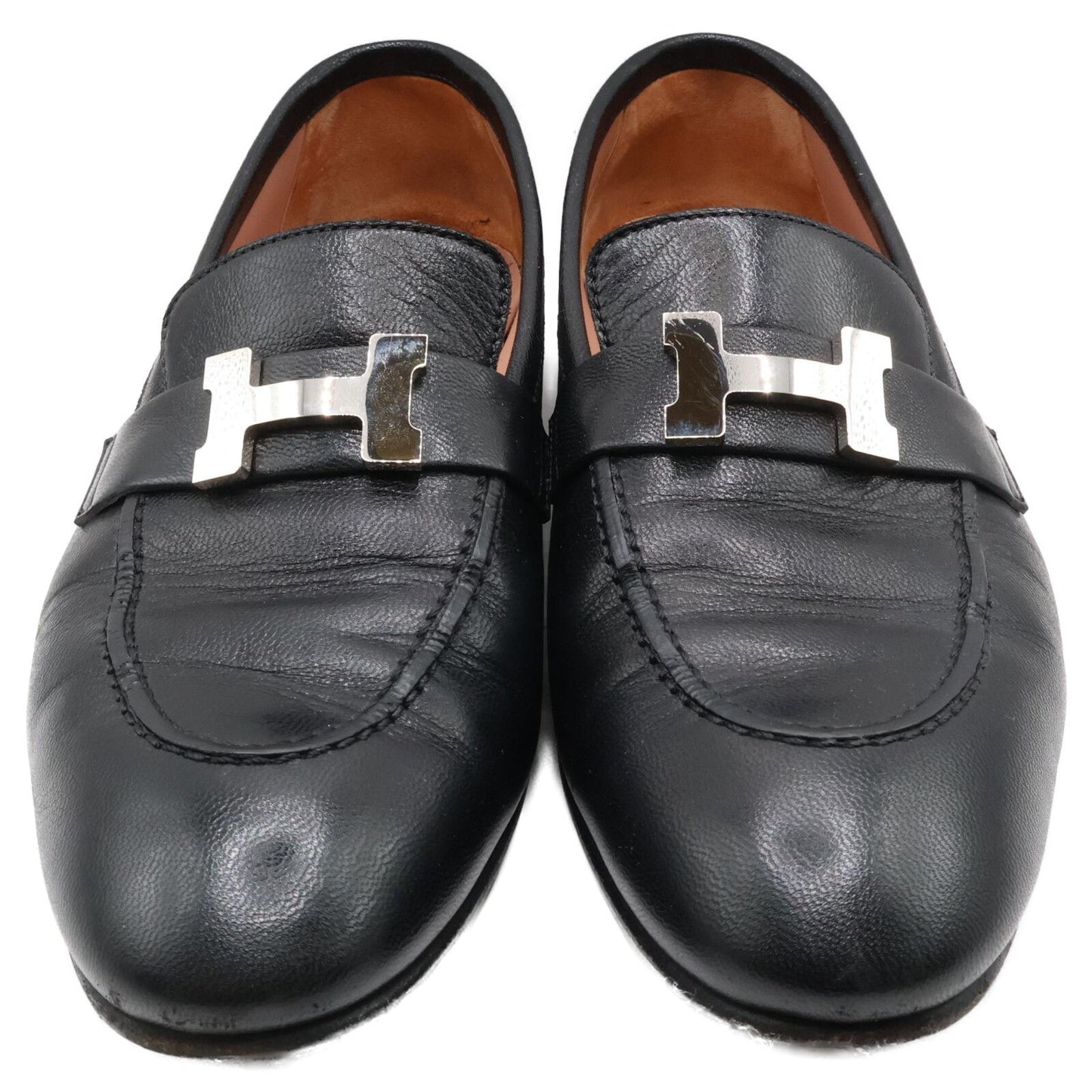 Hermes Moccasins Paris Chevre Leather Loafers — view 2