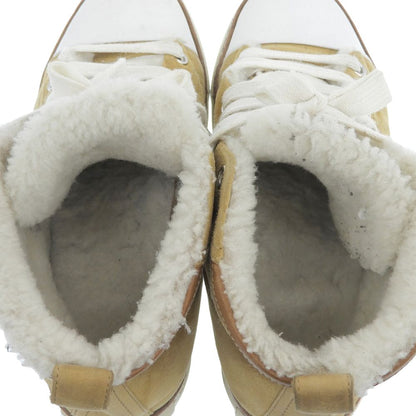 Hermes Suede Shearling High Cut Sneakers Beige — view 4