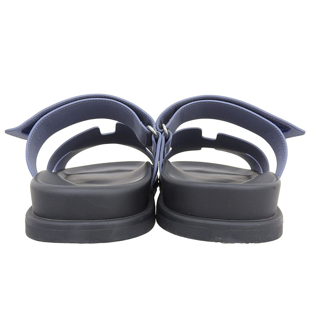 Hermes Like Chypre Sandals Shoes Blue Black — view 3