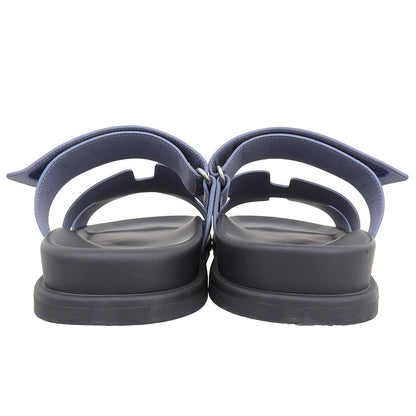 Hermes Like Chypre Sandals Shoes Blue Black — view 3