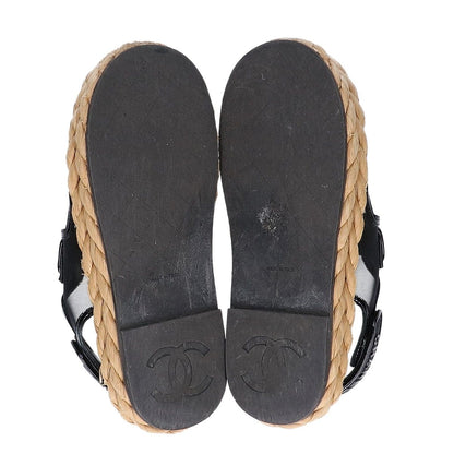 Chanel CC Logo Mesh Sandals — view 6