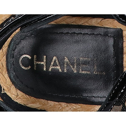 Chanel CC Logo Mesh Sandals — view 7