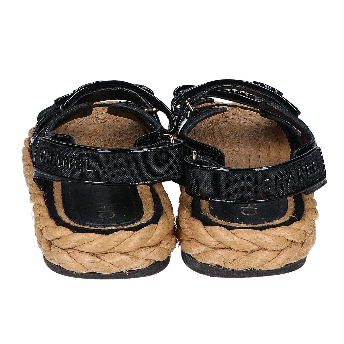 Chanel CC Logo Mesh Sandals — view 4
