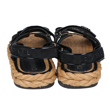 Chanel CC Logo Mesh Sandals — view 4