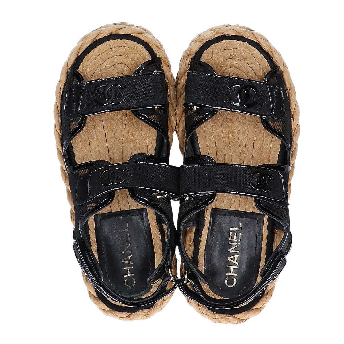 Chanel CC Logo Mesh Sandals — view 2