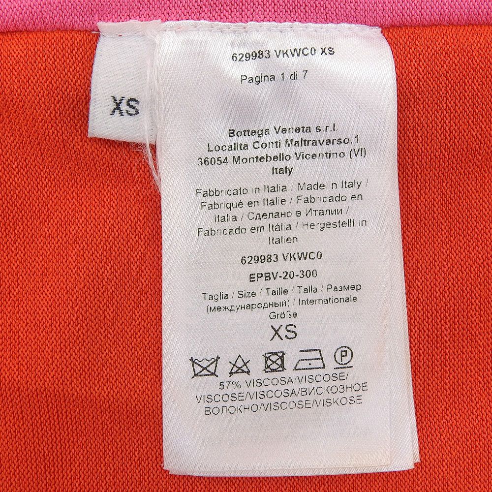 Bottega Veneta Viscose Drop Top Dress Top Bicolor Top Pink Red XS — view 5