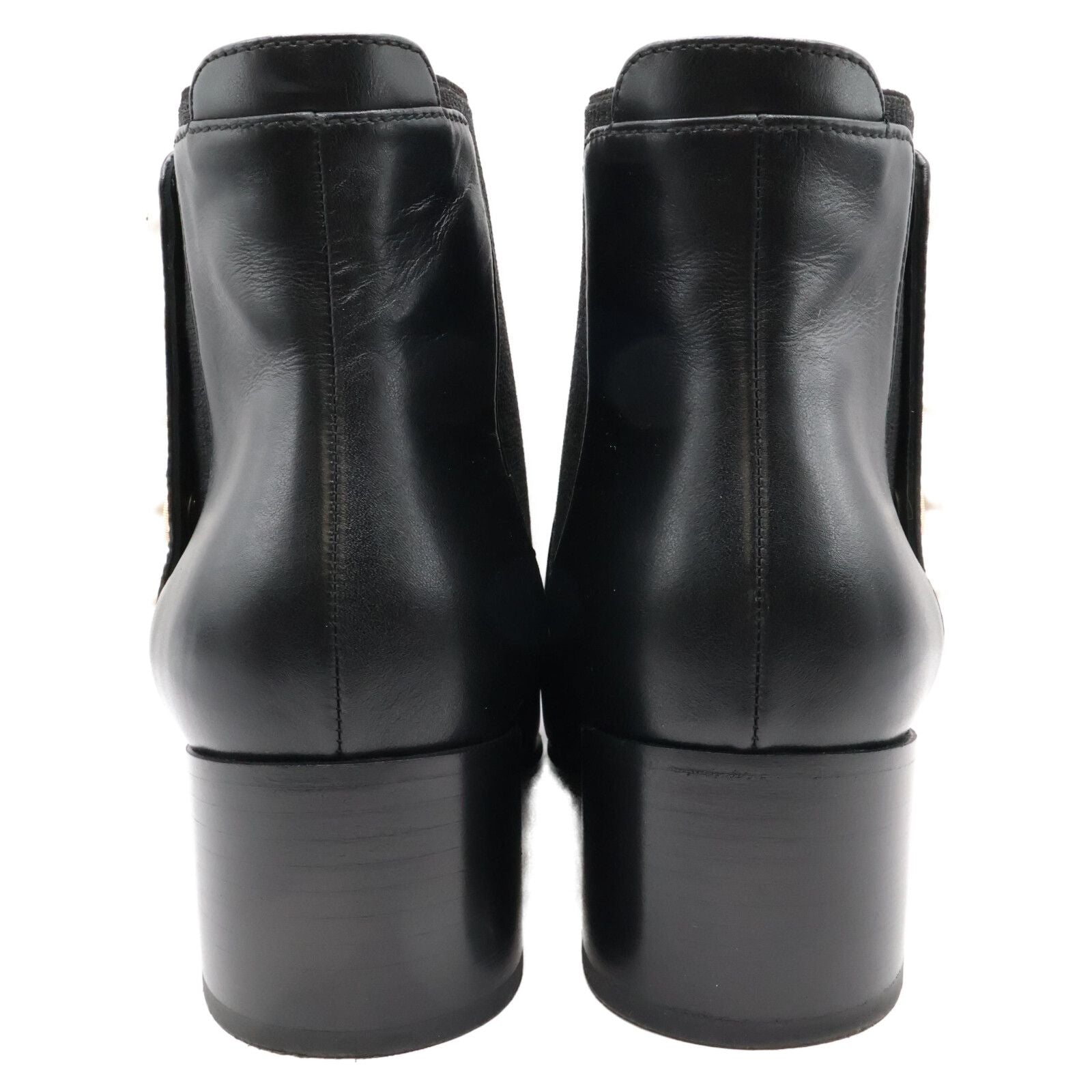 Chanel Imitation Pearl Side Gore Boots 37c — view 5