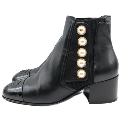 Chanel Imitation Pearl Side Gore Boots 37c — view 2