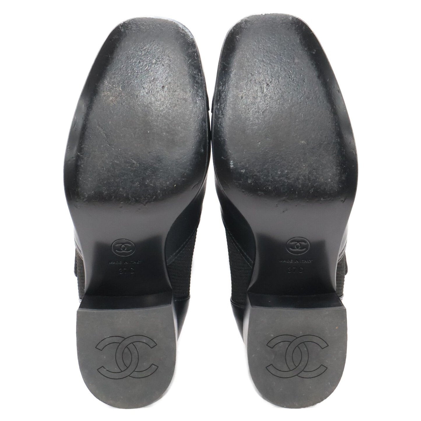 Chanel Imitation Pearl Side Gore Boots 37c — view 7