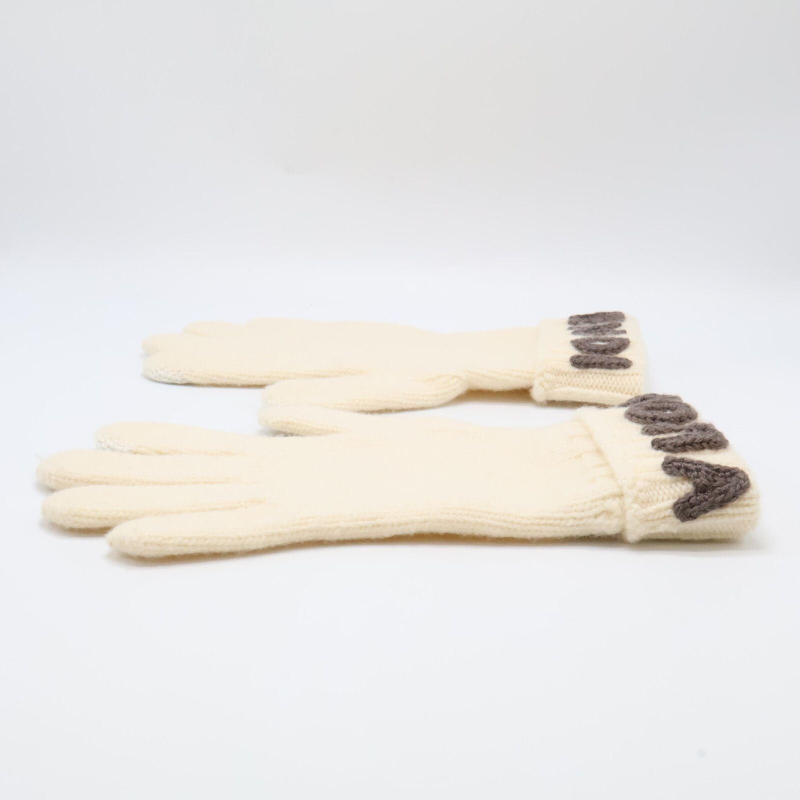 Fendi Logo Wool S Gloves — view 4