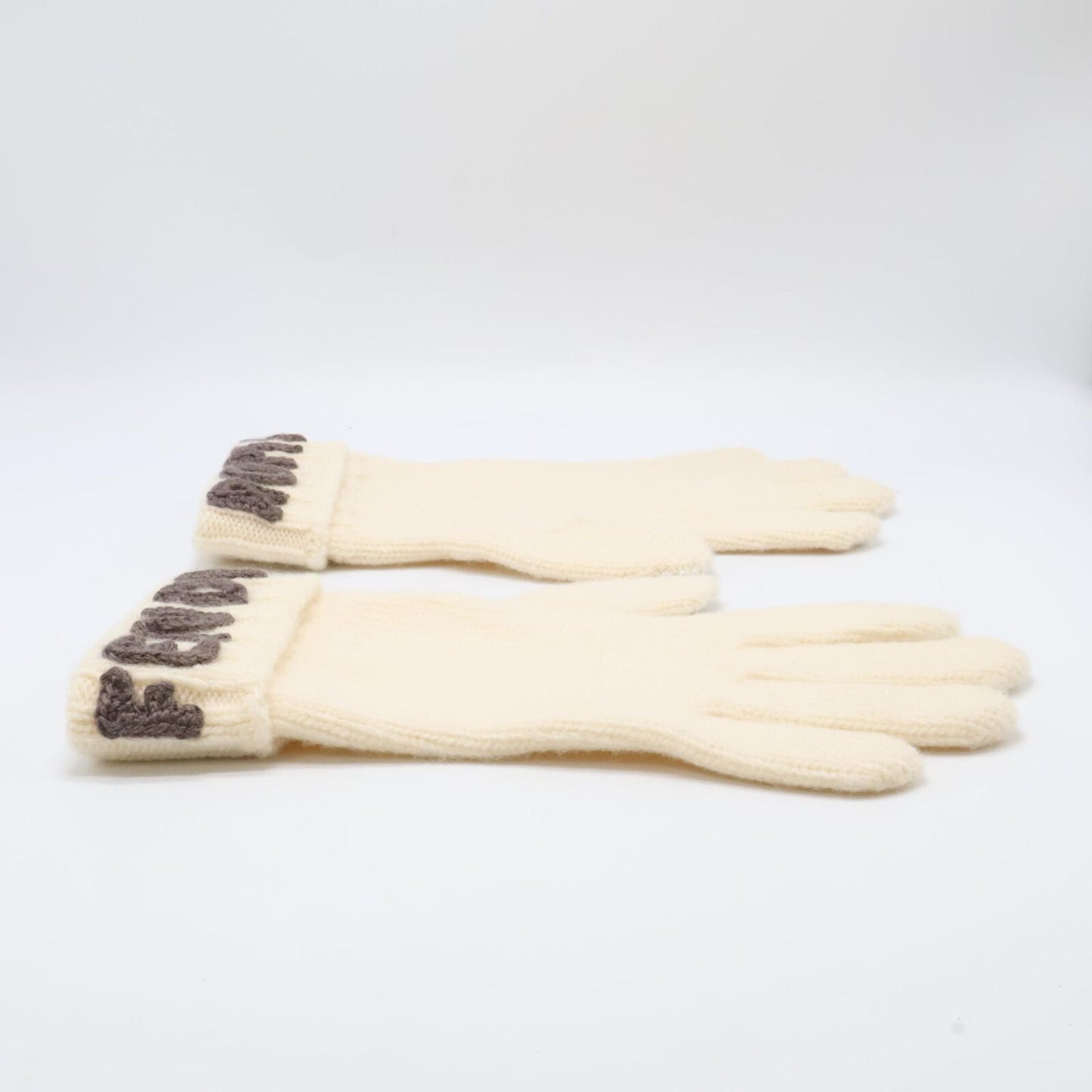 Fendi Logo Wool S Gloves — view 2