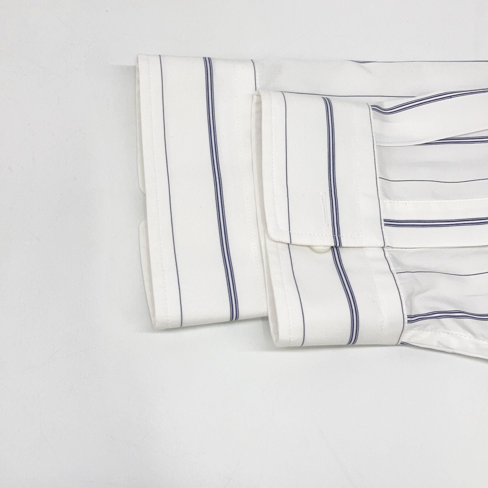 Balenciaga White Striped Button Down Long Sleeve Shirt 34 — view 5