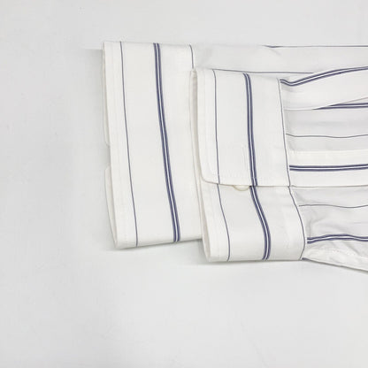 Balenciaga White Striped Button Down Long Sleeve Shirt 34 — view 5