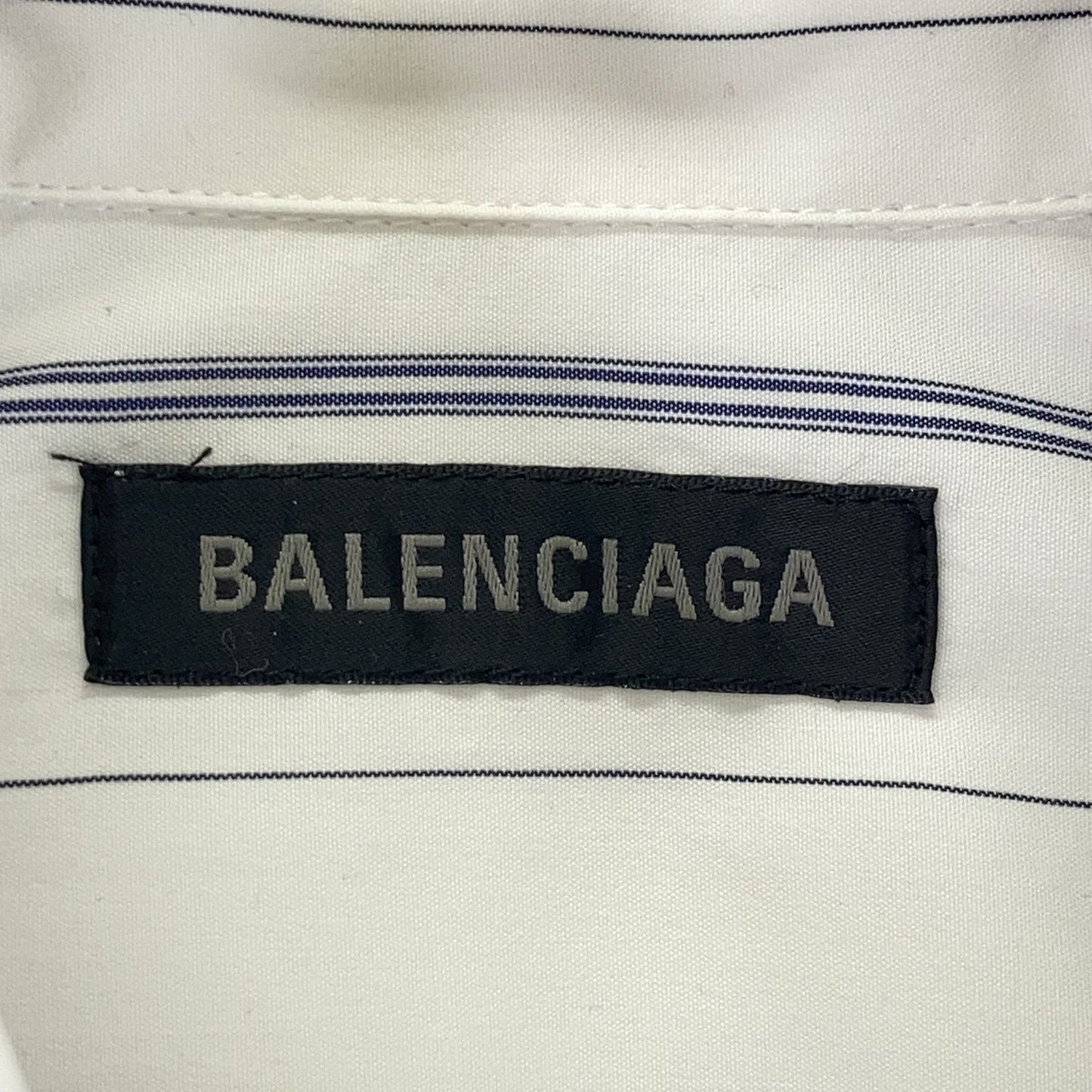 Balenciaga White Striped Button Down Long Sleeve Shirt 34 — view 3