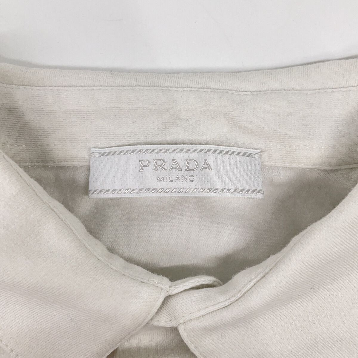 Prada 710 White Pocket Logo Polo — view 3
