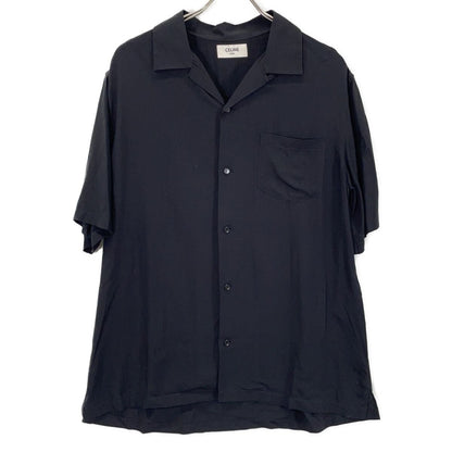 Celine Black Back Logo Short Sleeve Shirt 39