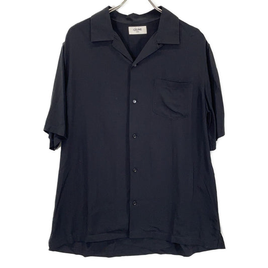 Celine Black Back Logo Short Sleeve Shirt 39