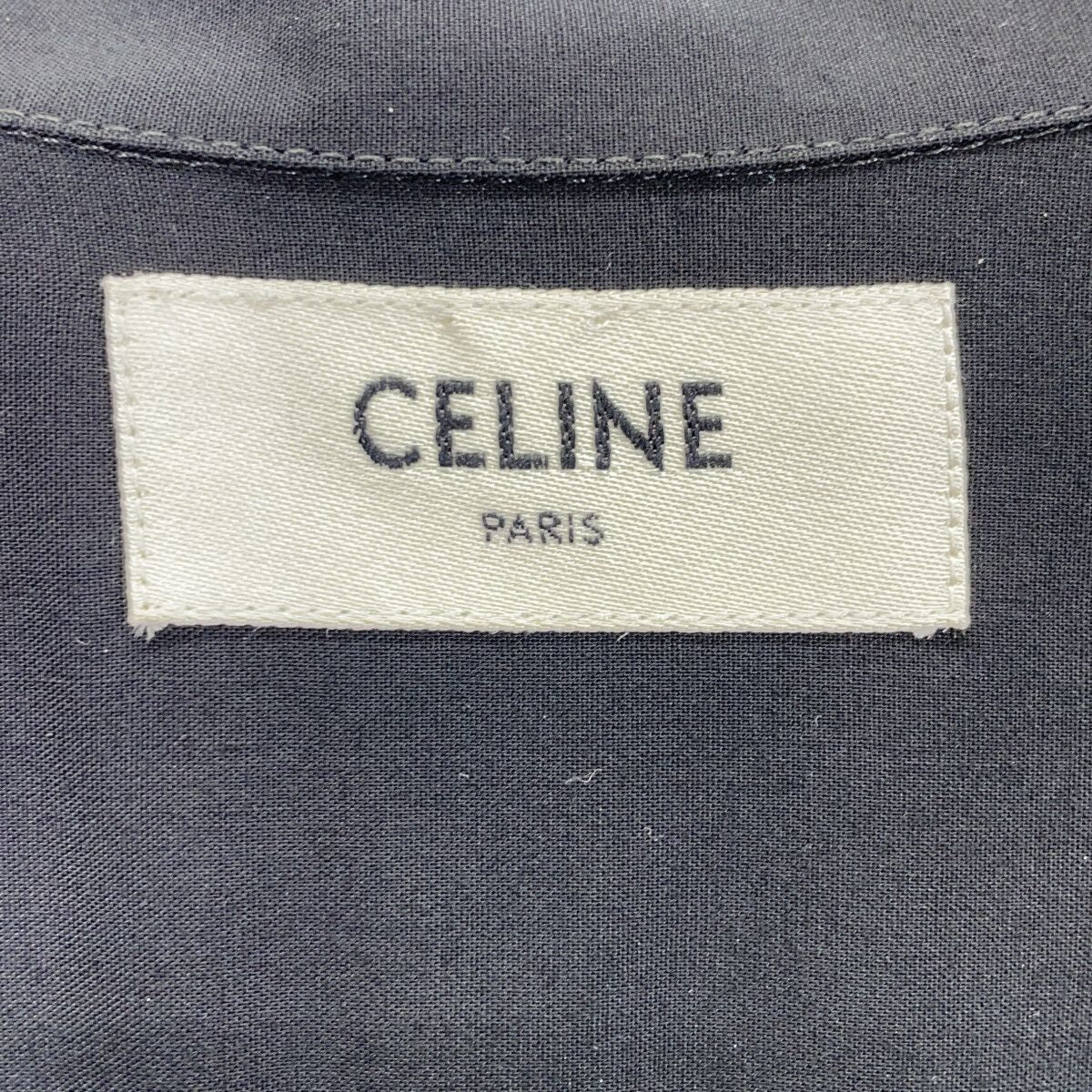 Celine Black Back Logo Short Sleeve Shirt 39 — view 4