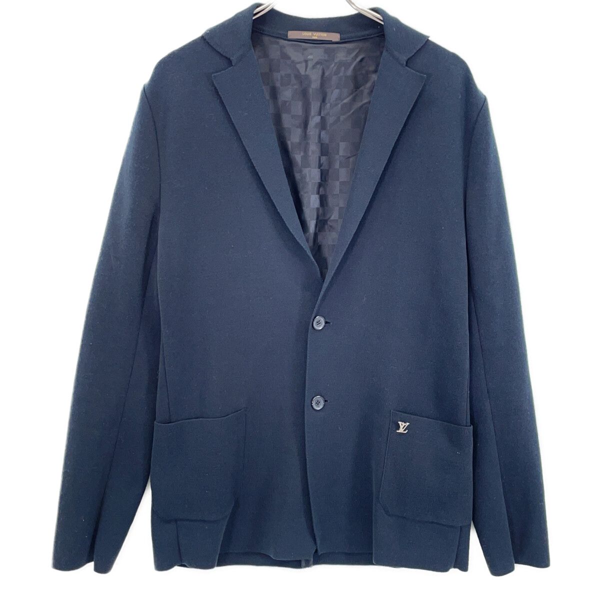 Louis Vuitton Black LV Logo Knit Tailored Jacket