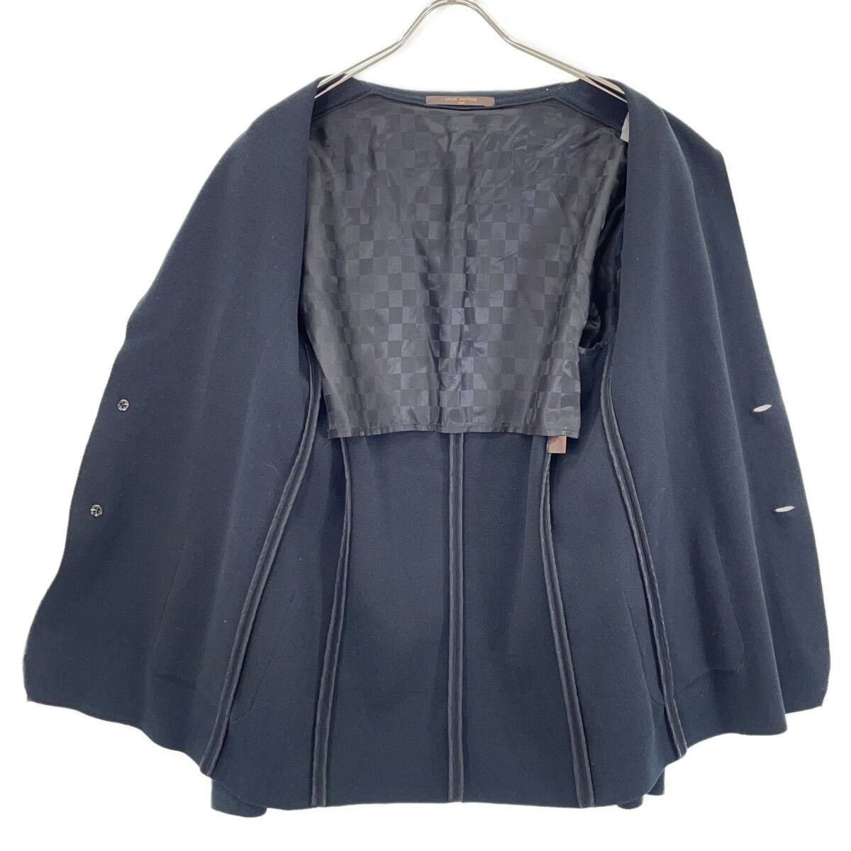 Louis Vuitton Black LV Logo Knit Tailored Jacket — view 2