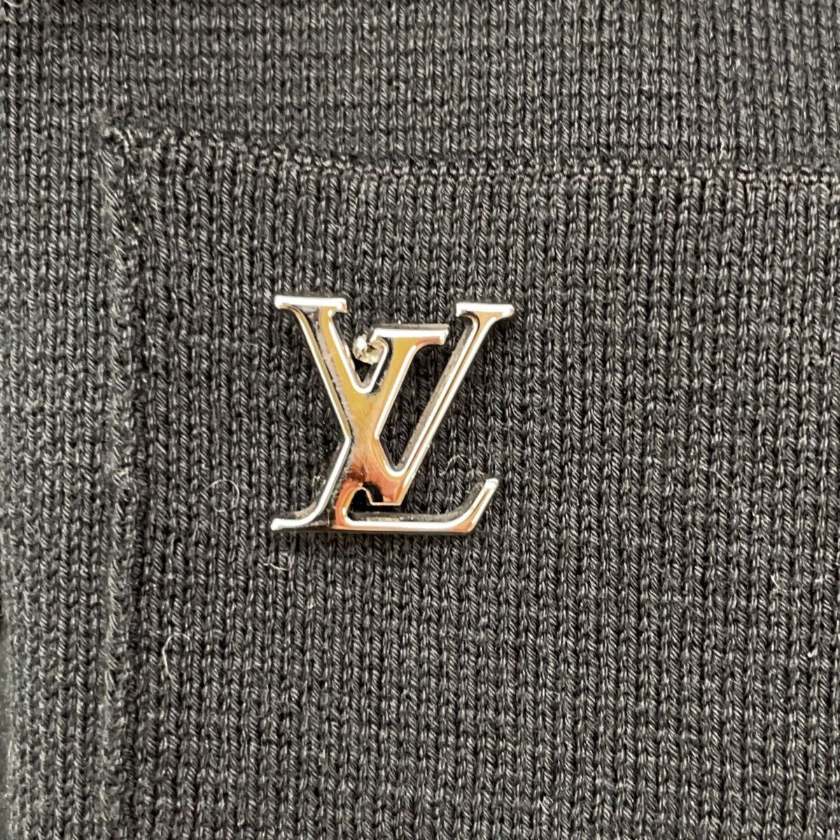 Louis Vuitton Black LV Logo Knit Tailored Jacket — view 8