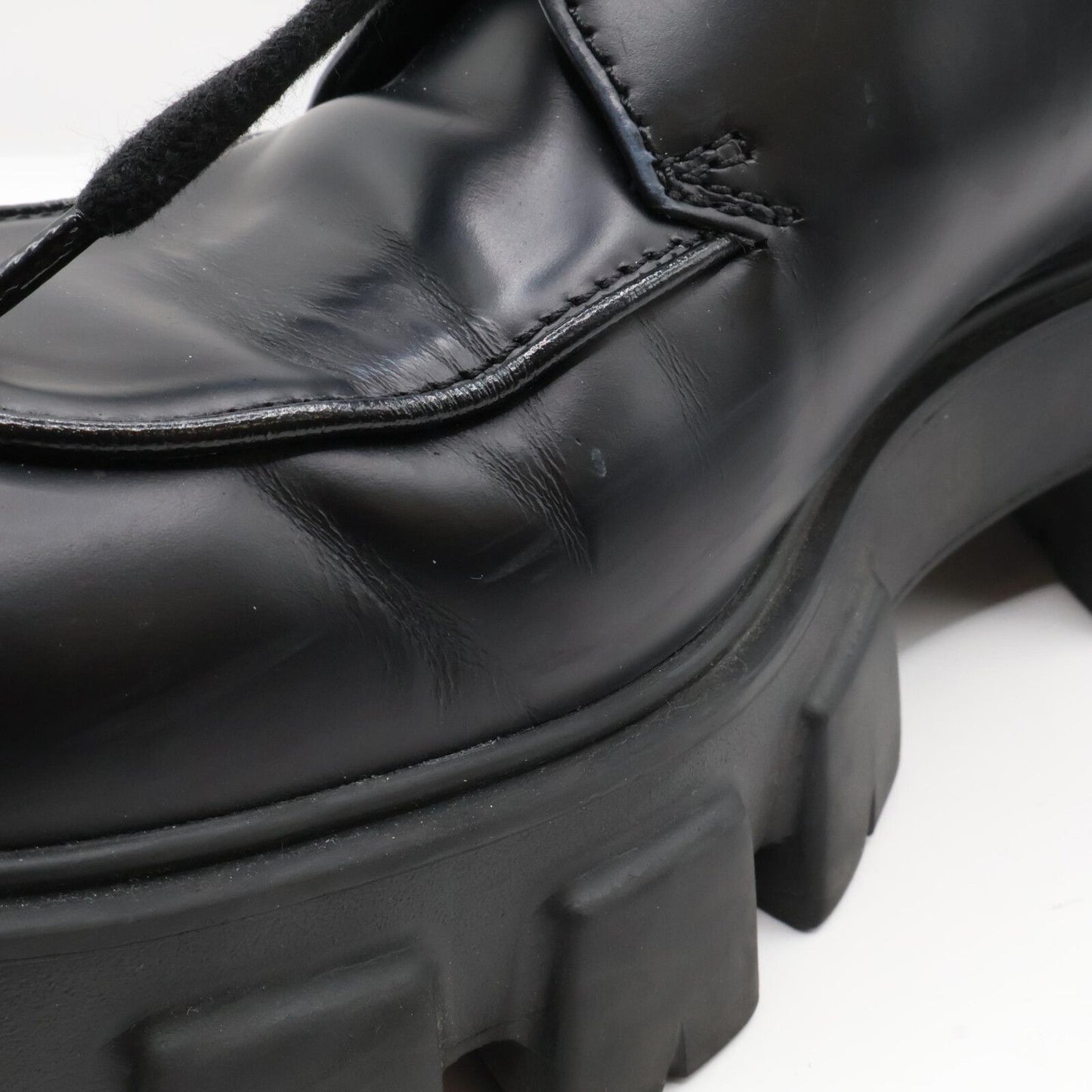 Prada Monolith Platform Derby Shoes — view 9