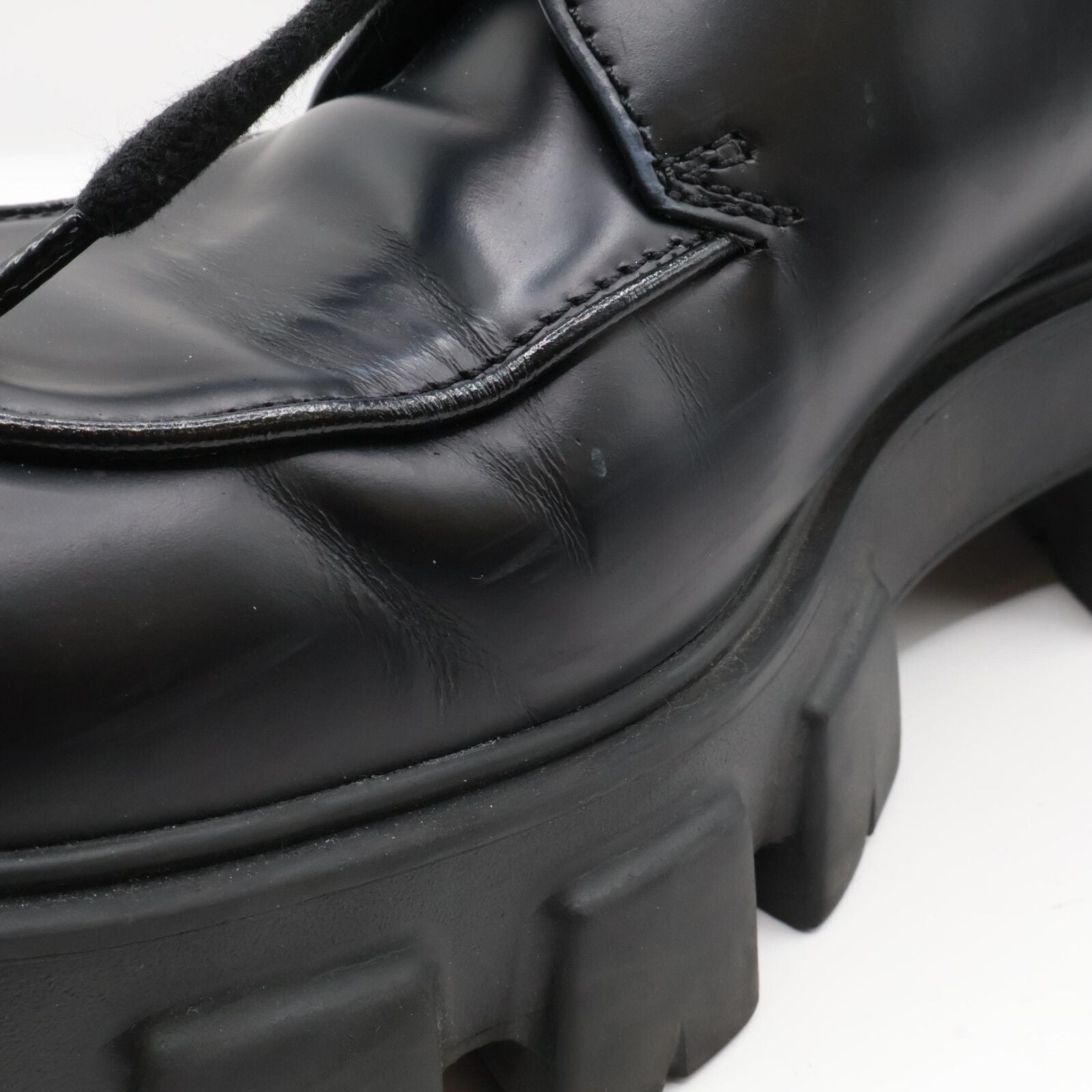 Prada Monolith Platform Derby Shoes — view 9