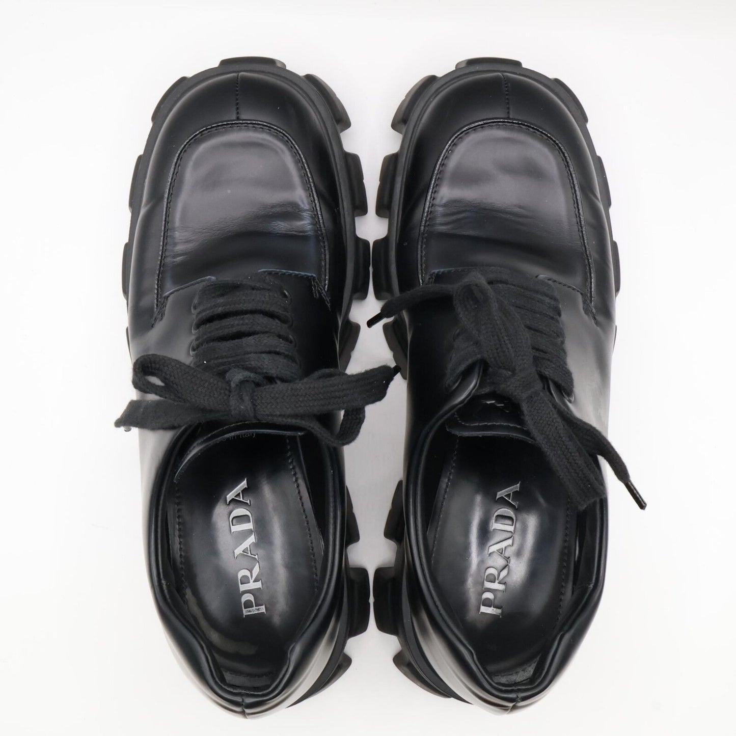Prada Monolith Platform Derby Shoes — view 6