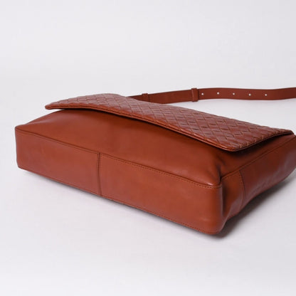 Bottega Veneta Intrecciato Messenger Bag Leather Brown — view 5